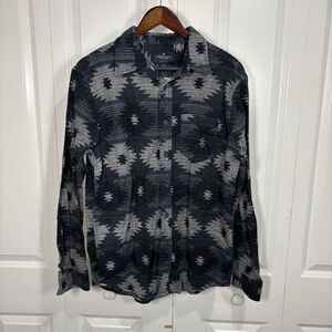 American Eagle Shirt Mens L Button Up Aztec Print Boho Western Indie Festival